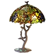 CHLOE 2 Light Tiffany featuring Leafs & Grapes Table Lamp Oval Shape 20