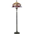 CHLOE 3 Light Tiffany-style Roses Scalloped Floor Lamp 20