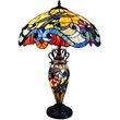 CHLOE 3 Light Tiffany Style Dragonfly Double Lit Table Lamp 18