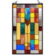 CHLOE Tate Tiffany-glass Mosaic Design Window Panel 16x26