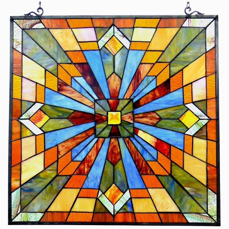 CHLOE Emma Tiffany-glass Window Panel 24