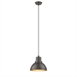 CHLOE Ironclad Industrial 1 Light Rubbed Bronze Ceiling Mini Pendant 8
