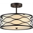 CHLOE Gwen 2 Light Rubbed Bronze Semi-flush Ceiling Fixture 13