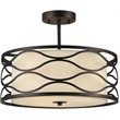 CHLOE Gwen 3 Light Rubbed Bronze Semi-flush Ceiling Fixture 16