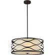CHLOE Gwen Transitional 3 Light Rubbed Bronze Ceiling Pendant 20