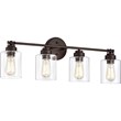CHLOE Karson Transitional 4 Light Oil Rubbed Bronze Bath Vanity Fixture 30