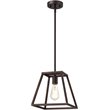 CHLOE Ironclad Industrial 1 Light Bronze Mini Pendant Ceiling Fixture 10
