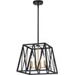CHLOE Ironclad Industrial 4 Light Black Inverted Pendant Ceiling Fixture 14