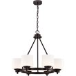 CHLOE Solbi 6 Light Chrome Large Chandelier Ceiling Fixture 24