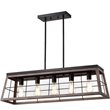 CHLOE Ironclad 5 Light Ancient Wood Island Pendant Ceiling Fixture 35
