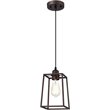 CHLOE Ironclad Industrial 1 Light Bronze Mini Pendant Ceiling Fixture 6
