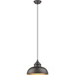 CHLOE Ironclad Industrial 1 Light Rubbed Bronze Ceiling Mini Pendant 12
