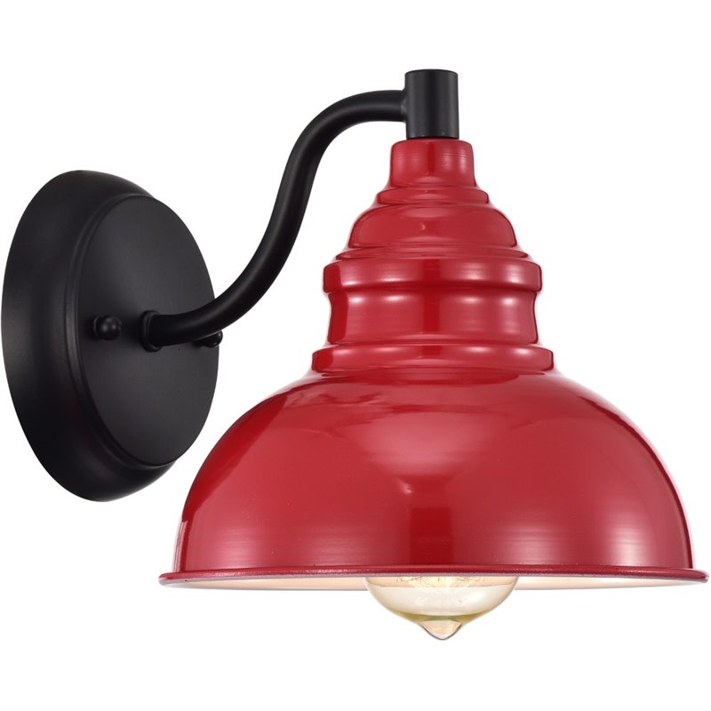 CHLOE Ironclad Industrial 1 Light Matte Black Indoor Wall Sconce 8