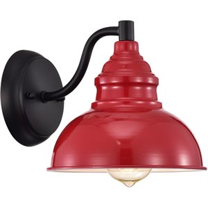 CHLOE Ironclad Industrial 1 Light Matte Black Indoor Wall Sconce 8&quot Wide