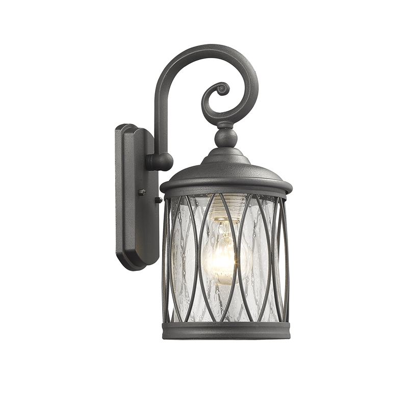CHLOE Dinadan Transitional 1 Light Black Outdoor Wall Sconce 13