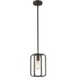 CHLOE Ironclad Industrial 1 Light Rubbed Bronze Mini Ceiling Pendant 8