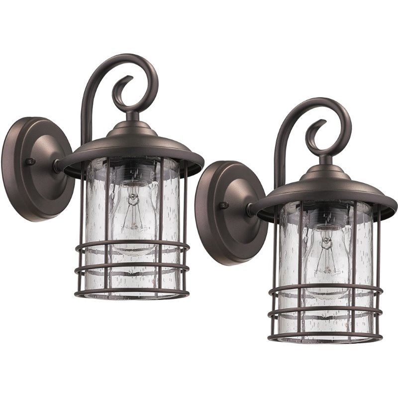 CHLOE Transitional 1 Light Rubbed Bronze Outdoor Wall Sconce 10