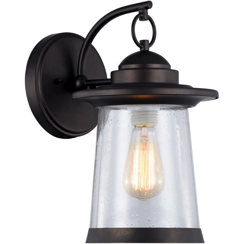 CHLOE Linon Transitional 1 Light Rubbed Bronze Outdoor Wall Sconce 13