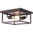 CHLOE Ironclad Industrial 2 Light Oil Rubbed Bronze Ceiling Flush Fixture 11