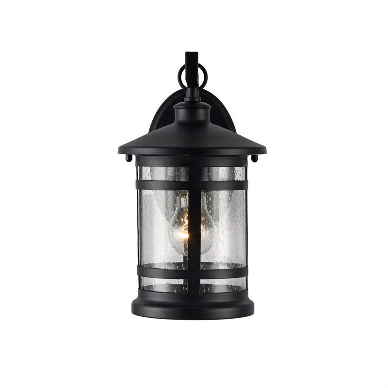 CHLOE Abbington Transitional 1 Light Textured Black Outdoor Wall Sconce 11