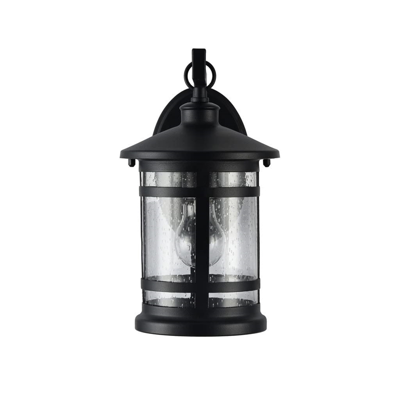 CHLOE Abbington Transitional 1 Light Textured Black Outdoor Wall Sconce 11