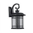 CHLOE Franklin Transitional LED Textured Black Outdoor Wall Sconce 17