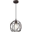 CHLOE Ironclad Industrial 1 Light Bronze Mini Pendant Ceiling Fixture 10