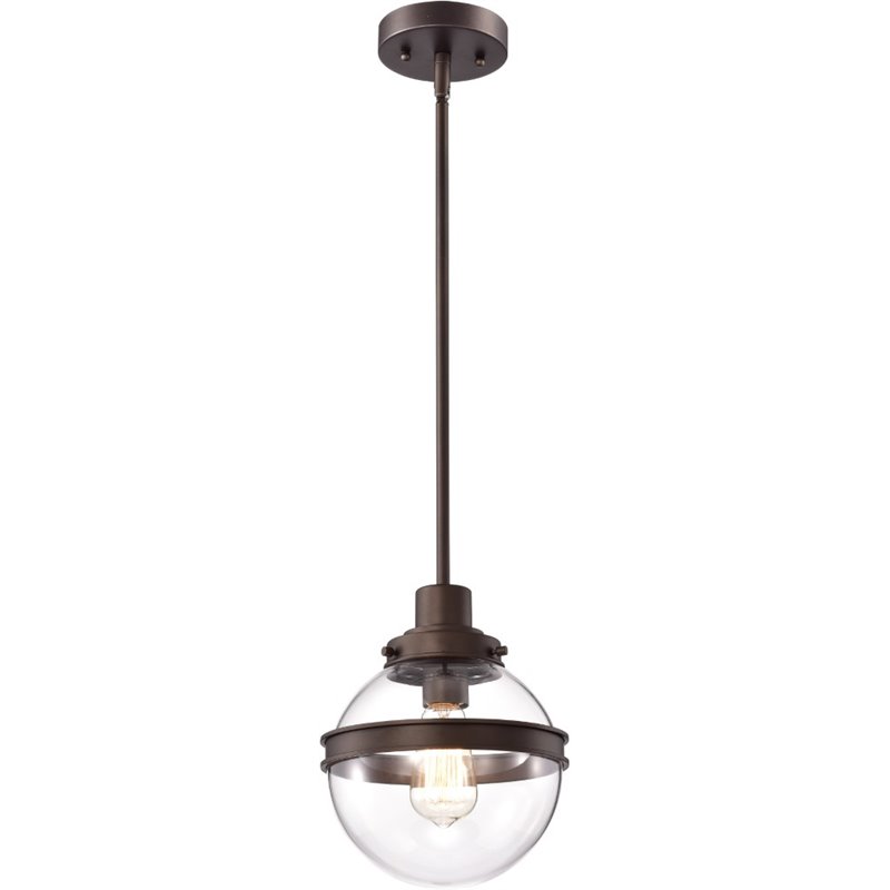 CHLOE Roan 1 Light Oil Rubbed Bronze Mini Pendant Ceiling Fixture 9