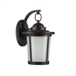 CHLOE Abbington Transitional LED Rubbed Bronze Outdoor Wall Sconce 13