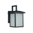 CHLOE Ryston Transitional LED Textured Black Outdoor Wall Sconce 11