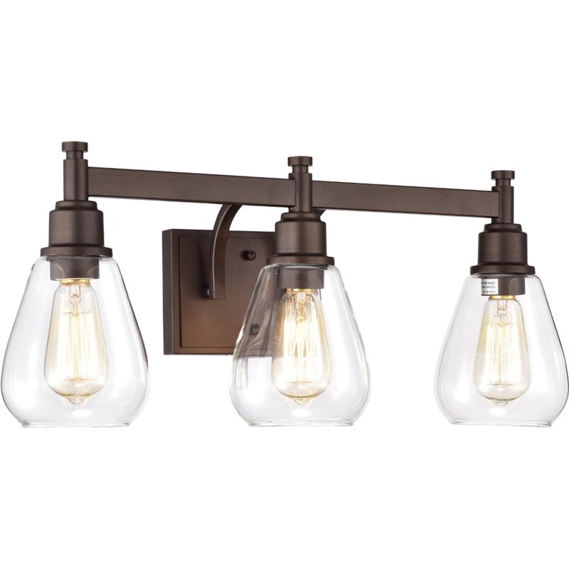 CHLOE Hudson Transitional 3 Light Oil Rubbed Bronze Bath Vanity Fixture 23