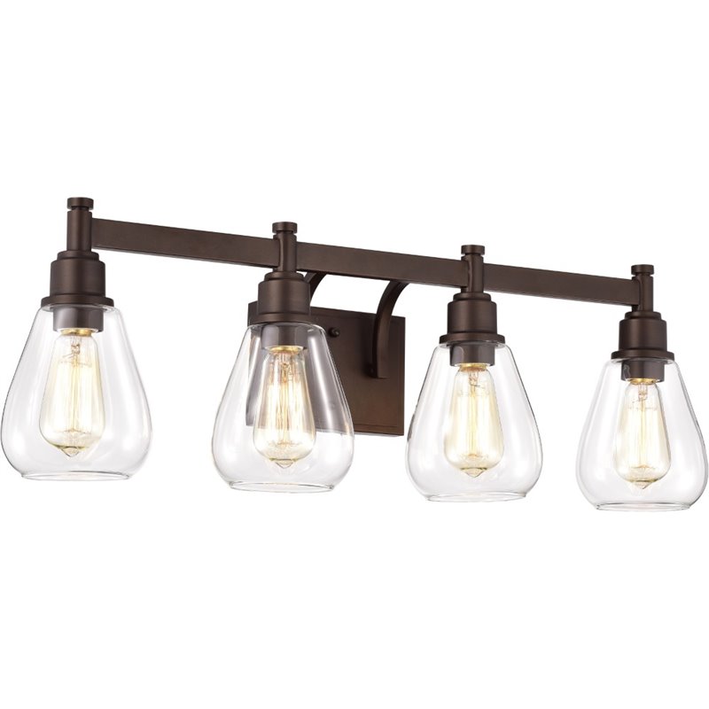 CHLOE Hudson Transitional 4 Light Oil Rubbed Bronze Bath Vanity Fixture 29