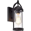 CHLOE Hollis Transitional 1 Light Textured Black Outdoor Wall Sconce 13