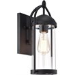 CHLOE Hollis Transitional 1 Light Textured Black Outdoor Wall Sconce 15