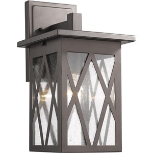 CHLOE Anthony Transitional 1 Light Rubbed Bronze Outdoor Wall Sconce 14&quot Tall