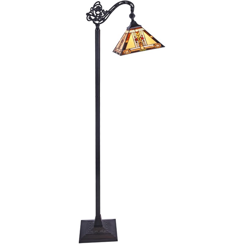 CHLOE Gode Tiffany-style 1 Light Reading Floor Lamp 11
