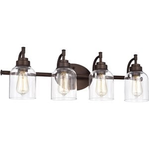 CHLOE Adair Transitional 4 Light Oil Rubbed Bronze Bath Vanity Fixture 30&quot Wide