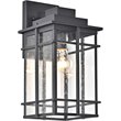 CHLOE Kenneth Transitional 1 Light Textured Black Outdoor Wall Sconce 14