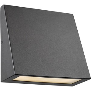 CHLOE Bronx Contemporary LED Light Textured Black Outdoor Wall Sconce 6&quot Tall