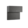 CHLOE Campbell Contemporary LED Light Textured Black Outdoor Wall Sconce 6