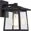 CHLOE Orly Transitional 1 Light Textured Black Outdoor Wall Sconce 11