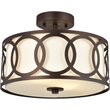 CHLOE Bronx 2 Light Oil Rubbed Bronze Semi-Flush Ceiling Fixture 13