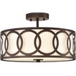 CHLOE Bronx 3 Light Oil Rubbed Bronze Semi-Flush Ceiling Fixture 15
