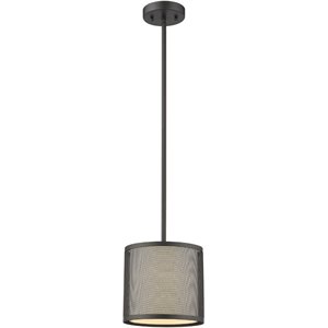 CHLOE Juliana Transitional 1 Light Rubbed Bronze Mini Ceiling Pendant 8&quot Wide