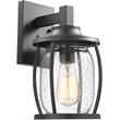 CHLOE Jackson Transitional 1 Light Textured Black Outdoor Wall Sconce 12