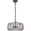 CHLOE Kennedy 3 Light Rubbed Bronze Ceiling Pendant Fixture 14
