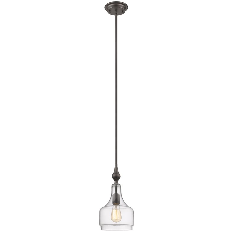 CHLOE Londyn Transitional 1 Light Rubbed Bronze Ceiling Mini Pendant 8