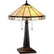 CHLOE Belle Tiffany-style 2 Light Mission Table Lamp 16