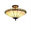 CHLOE Belle Tiffany-style 2 Light Mission Semi-flush Ceiling Fixture 16