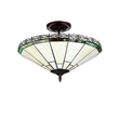 CHLOE Belle Tiffany-style 2 Light Mission Semi-flush Ceiling Fixture 16